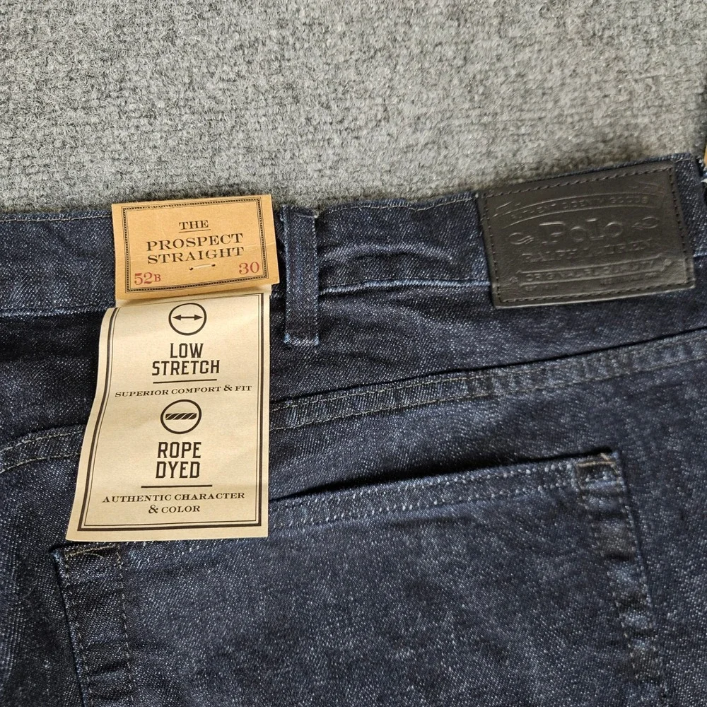 Polo Ralph Lauren Mens Prospect Straight Jeans Indigo Blue 52B x 30 New